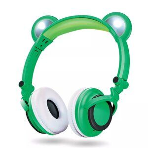 NEW Kids Art+Sound LED Light Up Frog Bluetooth Wireless / Wired Headphones